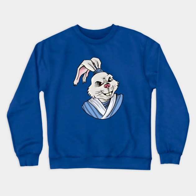 Ronin Wabbit Crewneck Sweatshirt by CroctopusArt